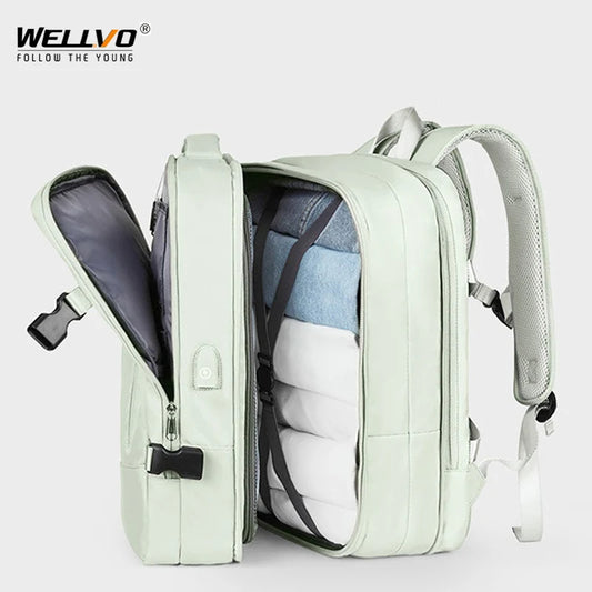 Mochila de viaje extensible unisex