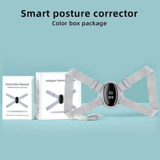 Smart Posture Corrector Adjustable Shoulder Strap LCD Display Back Correction Belt Vibration Reminder Anti-Off Protect Eyesight