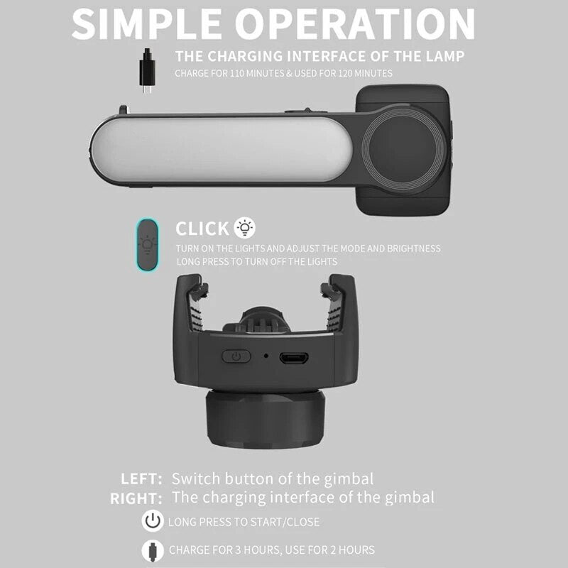 Handheld Gimbal Stabilizer Selfie phone Stick L09