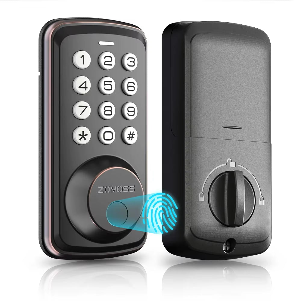 Smart Door Lock, Keyless Entry with Keypad, USB Charging, Aluminum Alloy, American Standard Lock Body, ≤36V Operating Voltage