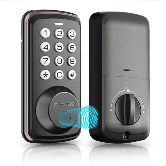 Smart Door Lock, Keyless Entry with Keypad, USB Charging, Aluminum Alloy, American Standard Lock Body, ≤36V Operating Voltage