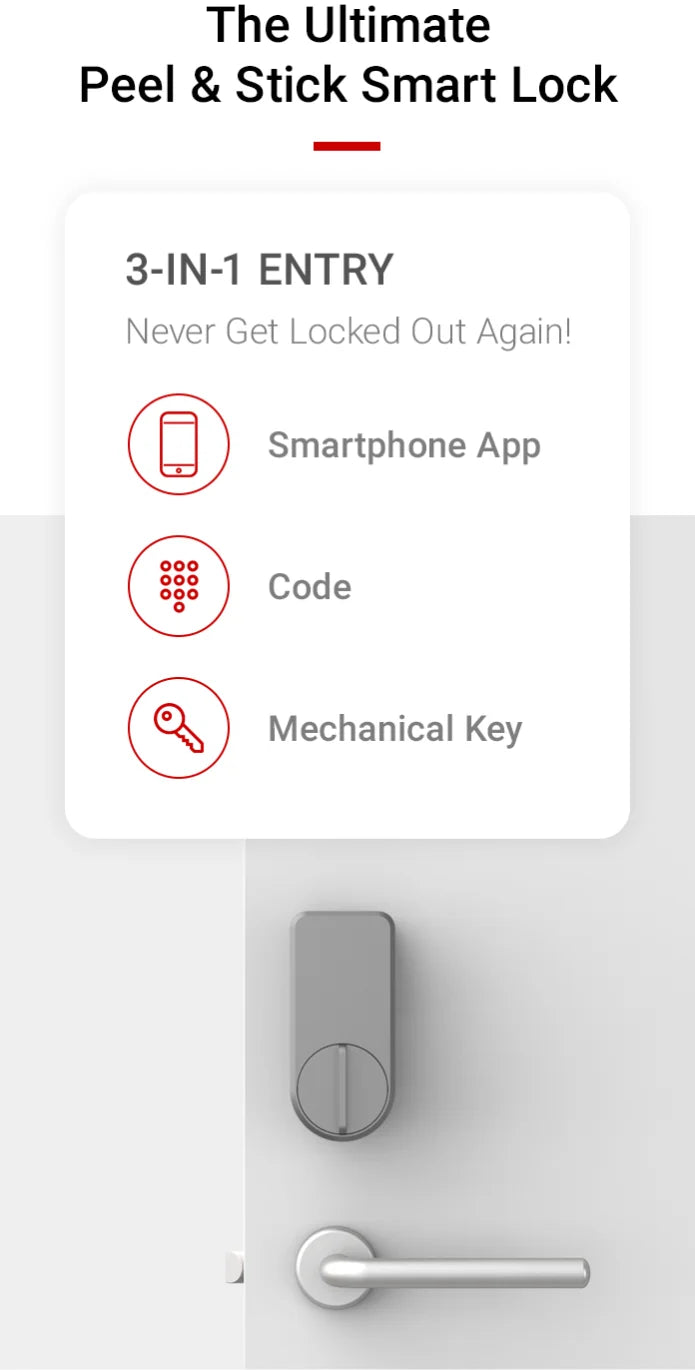 GIMDOW smart door lock  Hotel Apartment Intelligent Sticker Installation Bluetooth-compatible Tuya smart APP Electronic Lock
