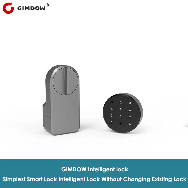 GIMDOW smart door lock  Hotel Apartment Intelligent Sticker Installation Bluetooth-compatible Tuya smart APP Electronic Lock