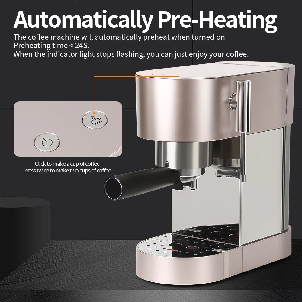 20 Bar Professional Expresso  Coffee Maker Personal Espresso Coffee Machine for Home Use