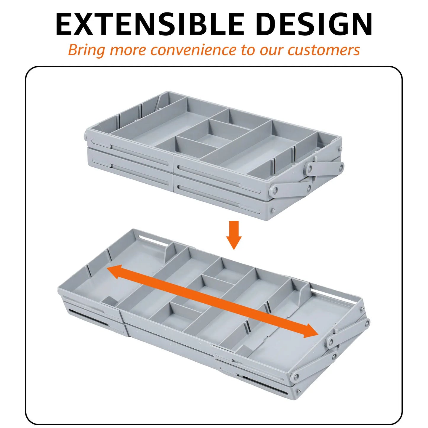 313 2/3Tier Foldable Drawer Organizer