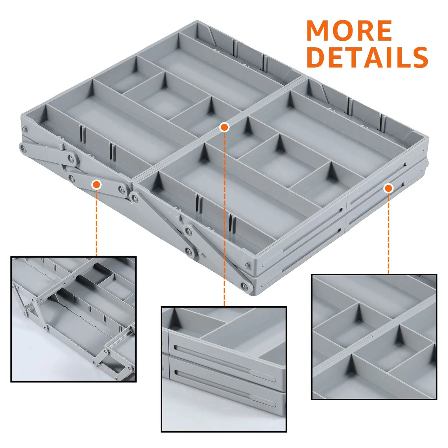 313 2/3Tier Foldable Drawer Organizer