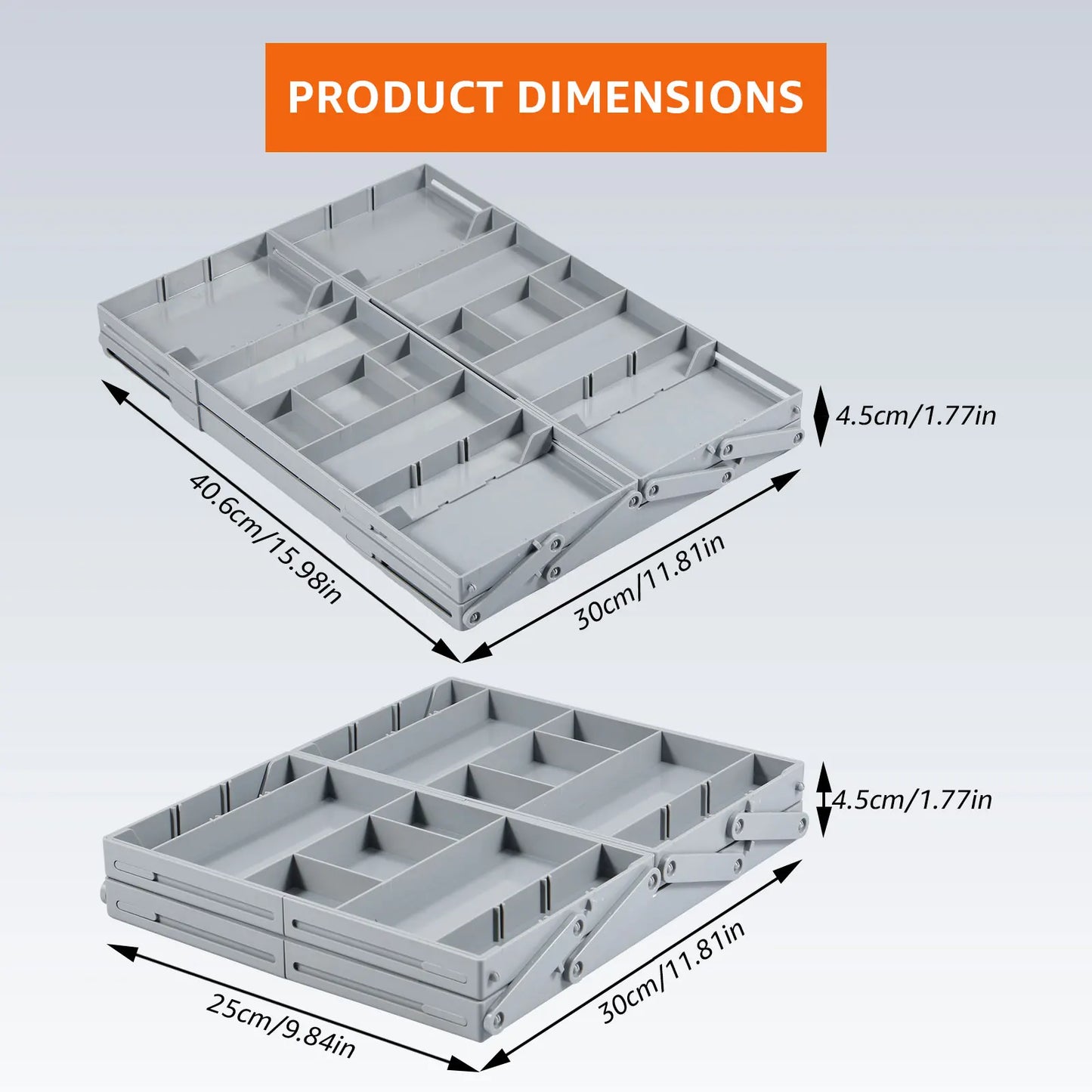 313 2/3Tier Foldable Drawer Organizer
