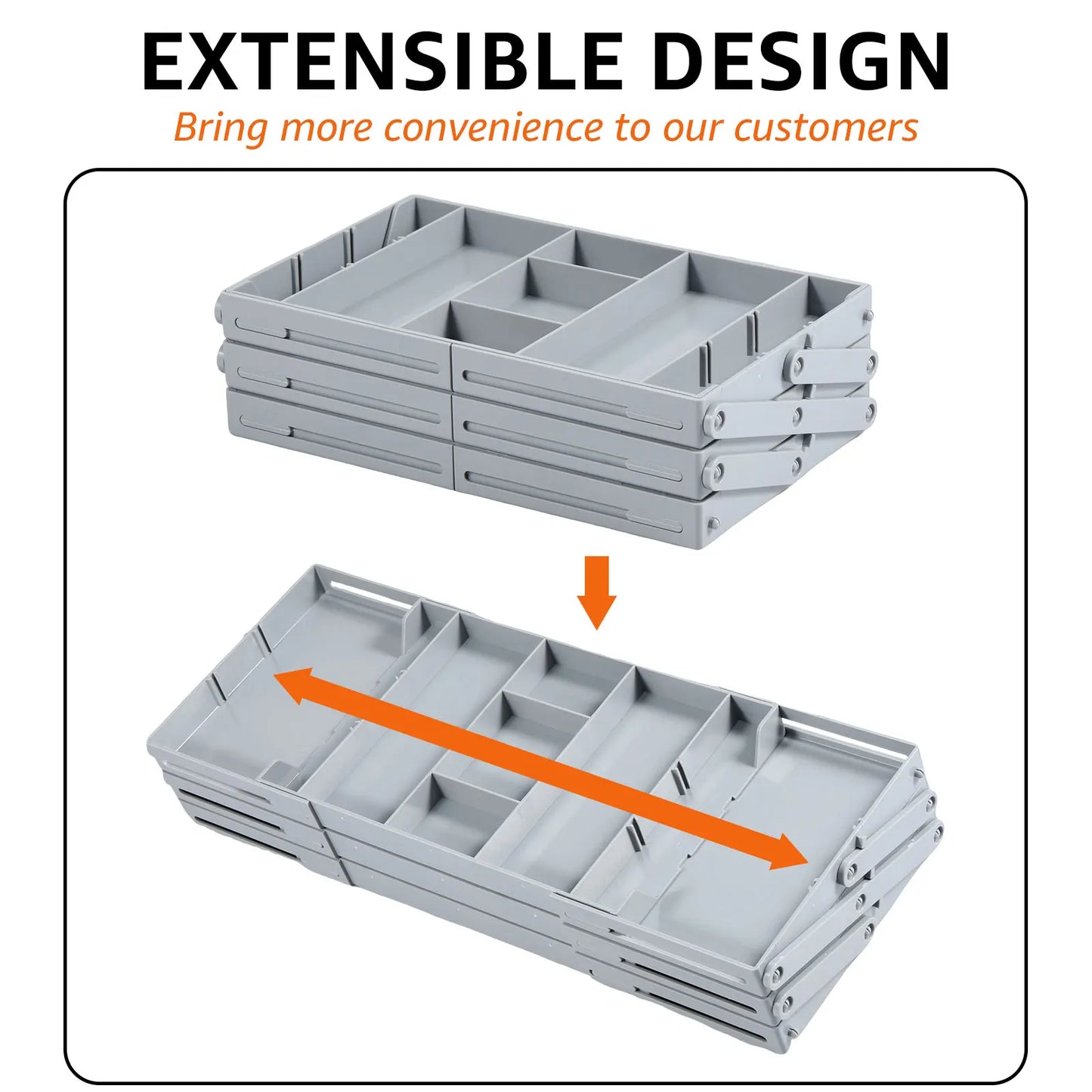 313 2/3Tier Foldable Drawer Organizer