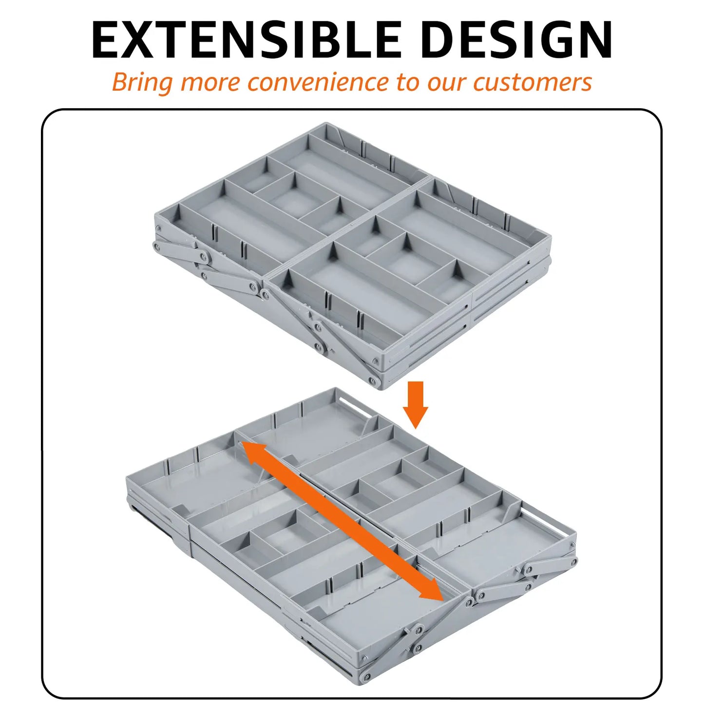 313 2/3Tier Foldable Drawer Organizer